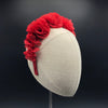 Red Organza Valentine's Flower Crown by Genevieve Rose Atelier