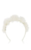 Bridal Silk Organza Flower Crown Tiara by Genevieve Rose Atelier