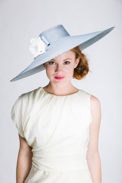 Plus Size Kentucky Derby Style: Off the Shoulder Dress with Wide Brim Hat