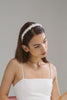 Flavia Bridal Headband with Tiny Petals by Genevieve Rose Atelier