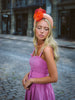 Coral Pink Large Headband by Genevieve Rose Atelier