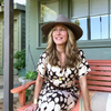 Alison Deyette Wearing Genevieve Rose Atelier Large Felt Fedora Hat