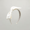 Cayetana Oversized Silk Bow Bridal Headband by Genevieve Rose Atelier