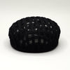 Black Transparent Pillbox Hat by Genevieve Rose Atelier