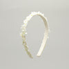 Flavia Bridal Headband with Tiny Petals by Genevieve Rose Atelier