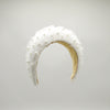 Giovanna Oversized Bridal Headband with Pearls by Genevieve Rose Atelier