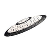 Landaluce Black and White Polka Dot Derby Saucer Hat by Genevieve Rose Atelier