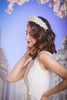 Miranda Kerr Bridal Headband of Tiny Flowers by Genevieve Rose Atelier