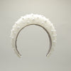 Straw Bridal Hatband with Pearls by Genevieve Rose Atelier
