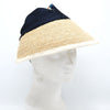 Reversible Ikat and Navy Cotton Sun Visor by Genevieve Rose Atelier