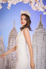 White Felt Pillbox Hat with Bows by Genevieve Rose Atelier
