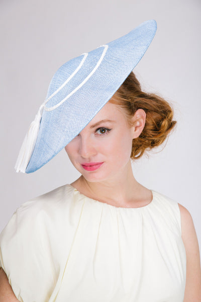 Genevieve Rose Atelier Pyramid Shape Derby Hat with Tassels