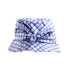 Gingham Plaid Cotton Bucket Hat with Tie by Genevieve Rose Atelier