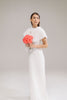 Lucilla Faux Fur Short Bridal Cape by Genevieve Rose Atelier