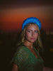 Nasrullah Blue Derby Headband by Genevieve Rose Atelier