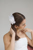Marina Organza Flower and Petal Bridal Comb by Genevieve Rose Atelier