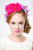 Genevieve Rose Atelier Hot Pink Derby Flower Crown Headband