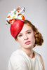 Red Beret Derby Fascinator with Butterfly Bows by Genevieve Rose Atelier