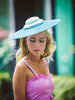 Whirlaway Mint and Teal Derby Hat by Genevieve Rose Atelier