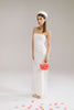 White Felt Bridal Pillbox Hat by Genevieve Rose Atelier