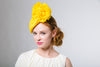 Genevieve Rose Atelier Yellow Lace Derby Fascinator
