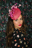 Zipessa Pink Fascinator with Flowers by Genevieve Rose Atelier